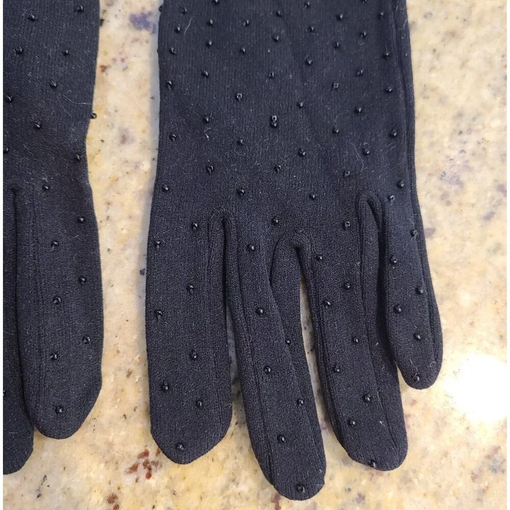 New? Vintage One Size Black Nylon Stretch Formal 8